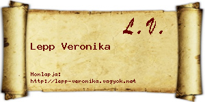 Lepp Veronika névjegykártya